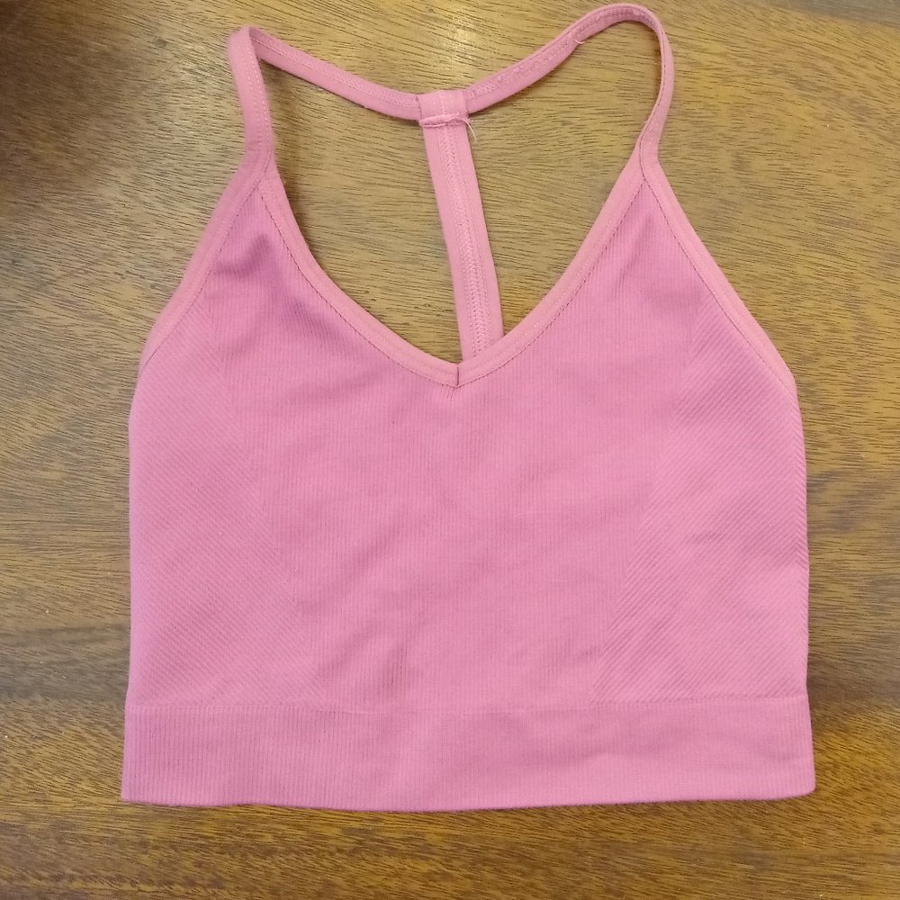 Spiritual gangster top xs small activewear mauve rose pink